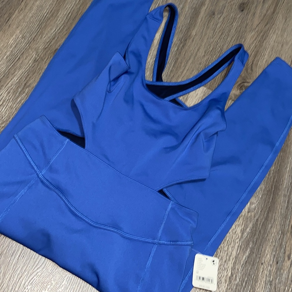 Free People Movement size M Back it Up Onesie in Pool Blue - Picture 4 of 4